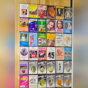 Assorted Cassette Tape Collection in Multi-Color — Classic Music Mix